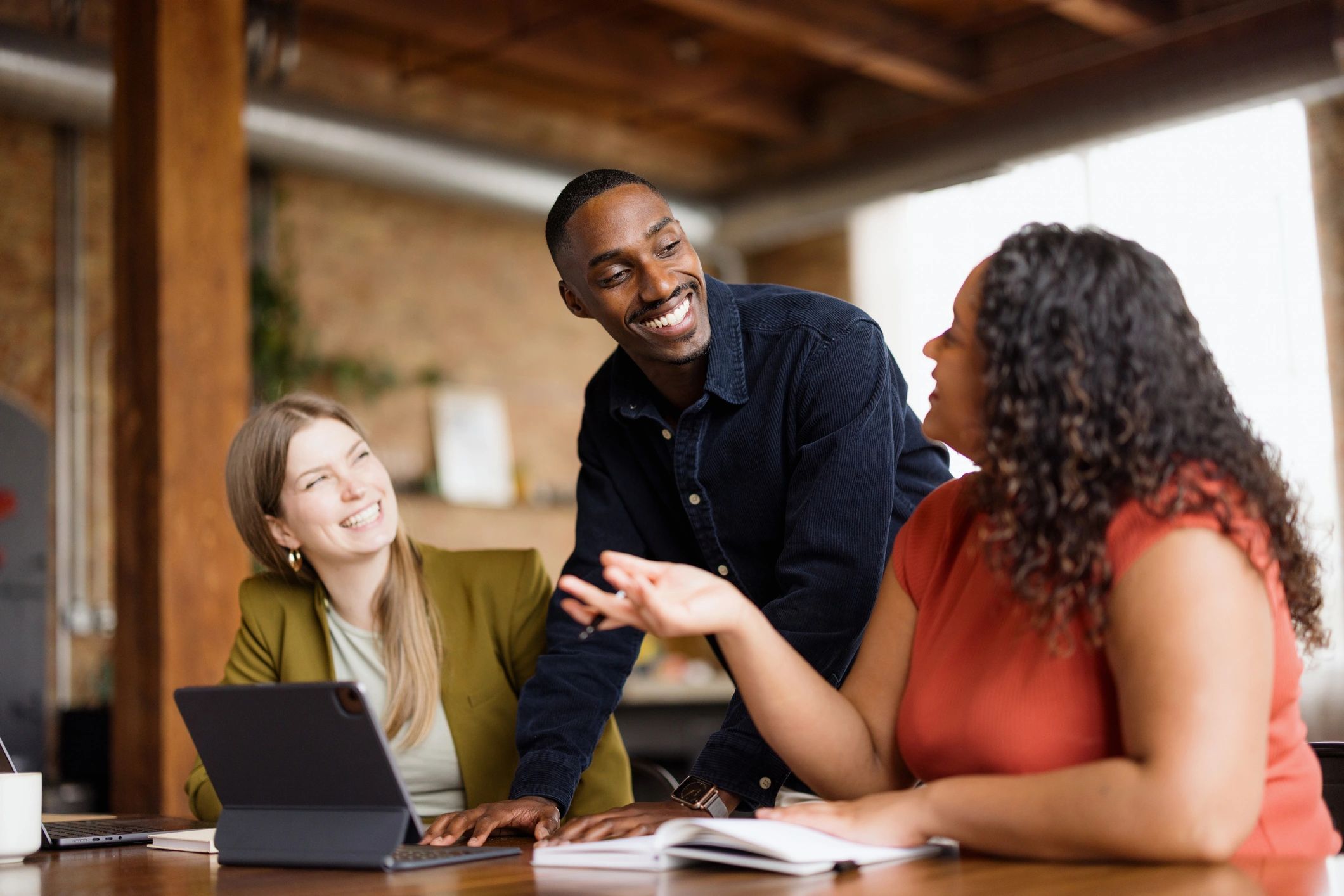 Office team meeting in a professional workspace